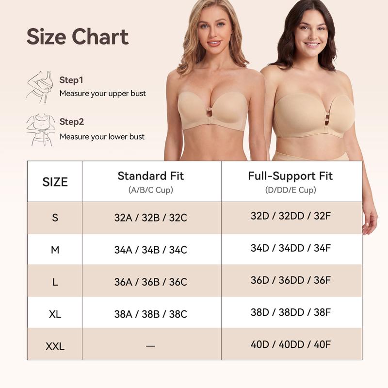 Strapless Front Closure Bra