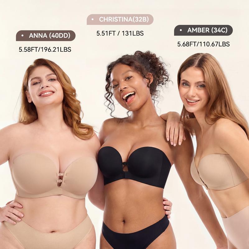Strapless Front Closure Bra